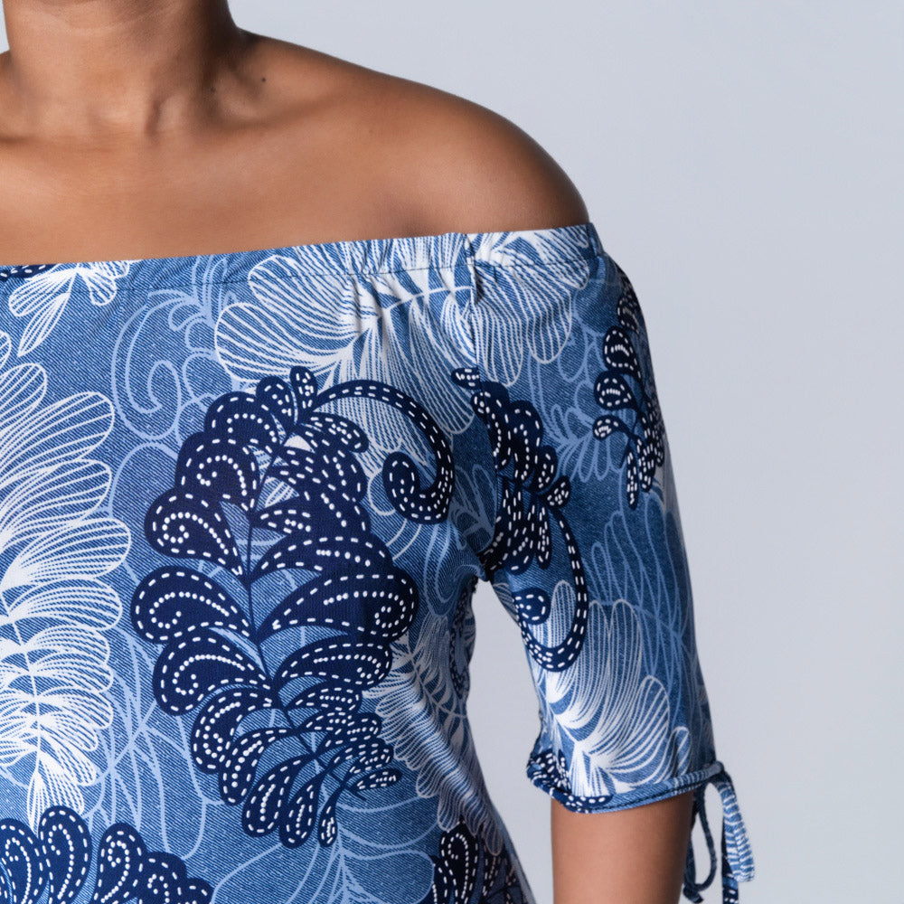 Printed Blue Ladies Tunic