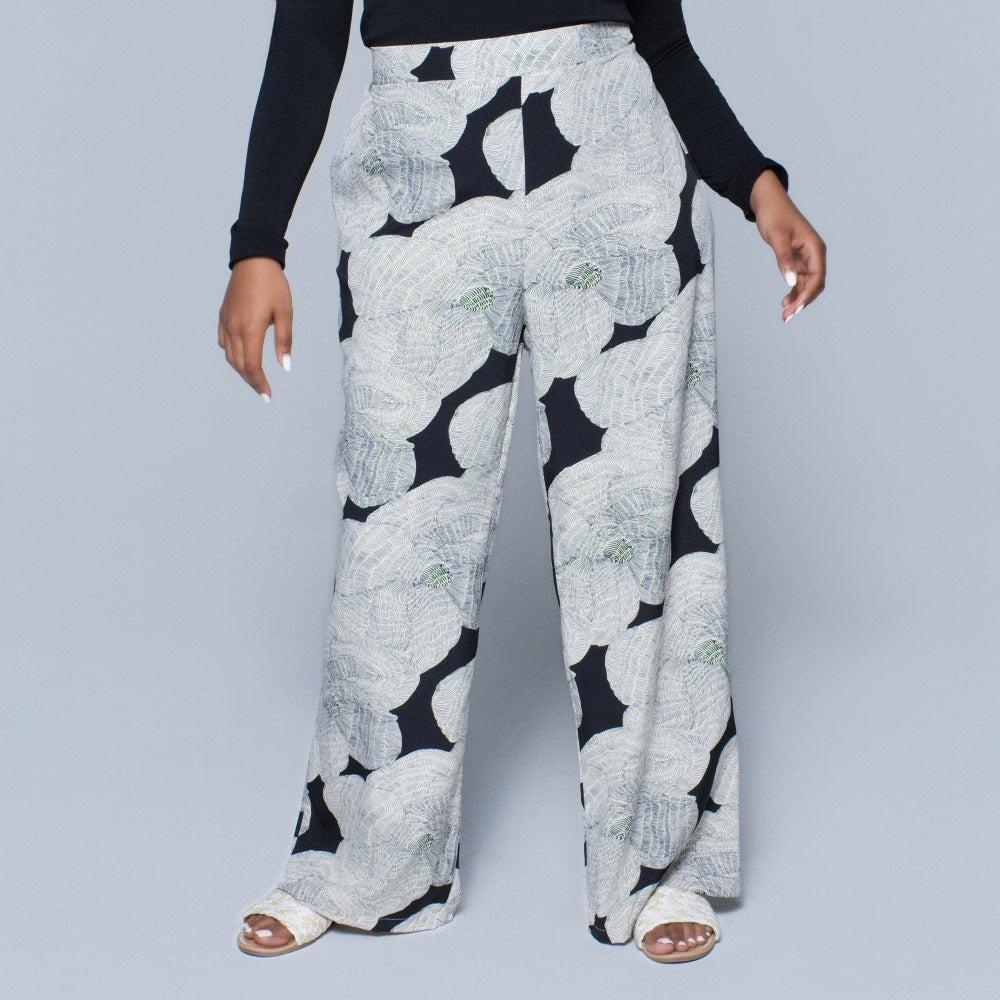 Ladies Printed Pocket Detail Pants