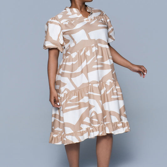 Printed Poplin Tiered Tunic