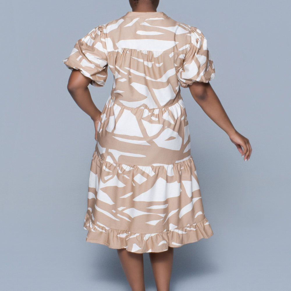 Printed Poplin Tiered Tunic