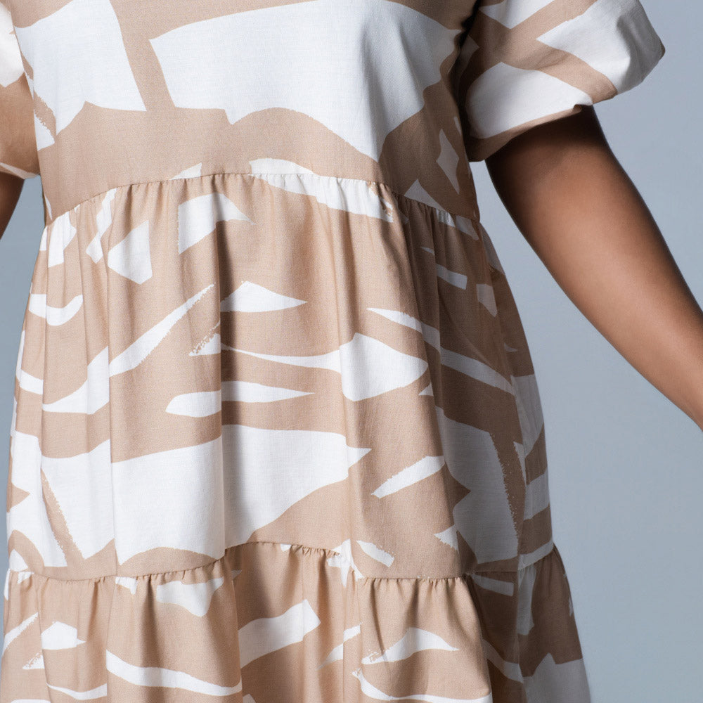 Printed Poplin Tiered Tunic
