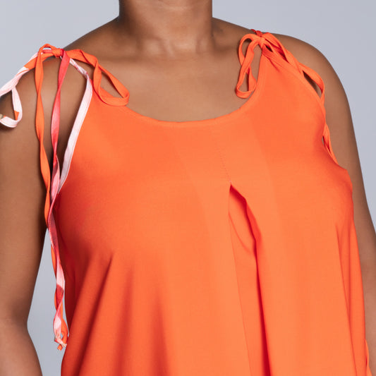 Terracotta Printed Summer Dress