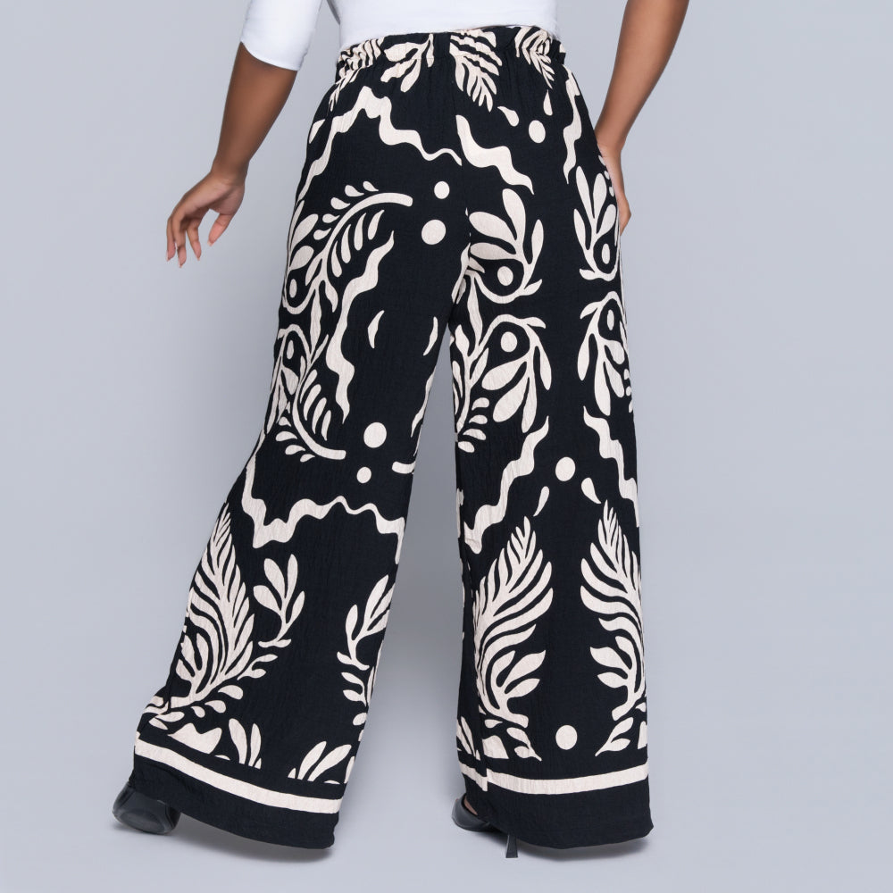 Blk/Stone Printed Pants