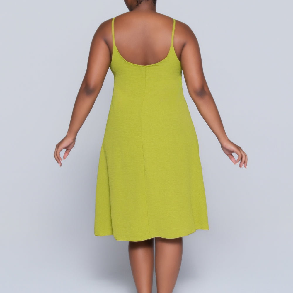 Chartreuse Airflow Strappy Dress