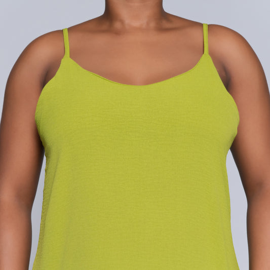 Chartreuse Airflow Strappy Dress