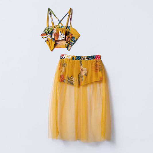 Girls Mesh Swimwear Set