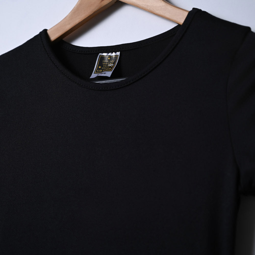 Girls Black Trapeze Dress