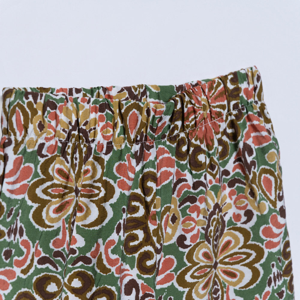 Girls Floral Print Shorts And Top Set