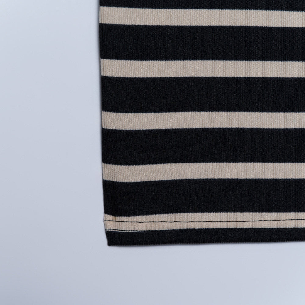 Girls Striped Ribbed Dress