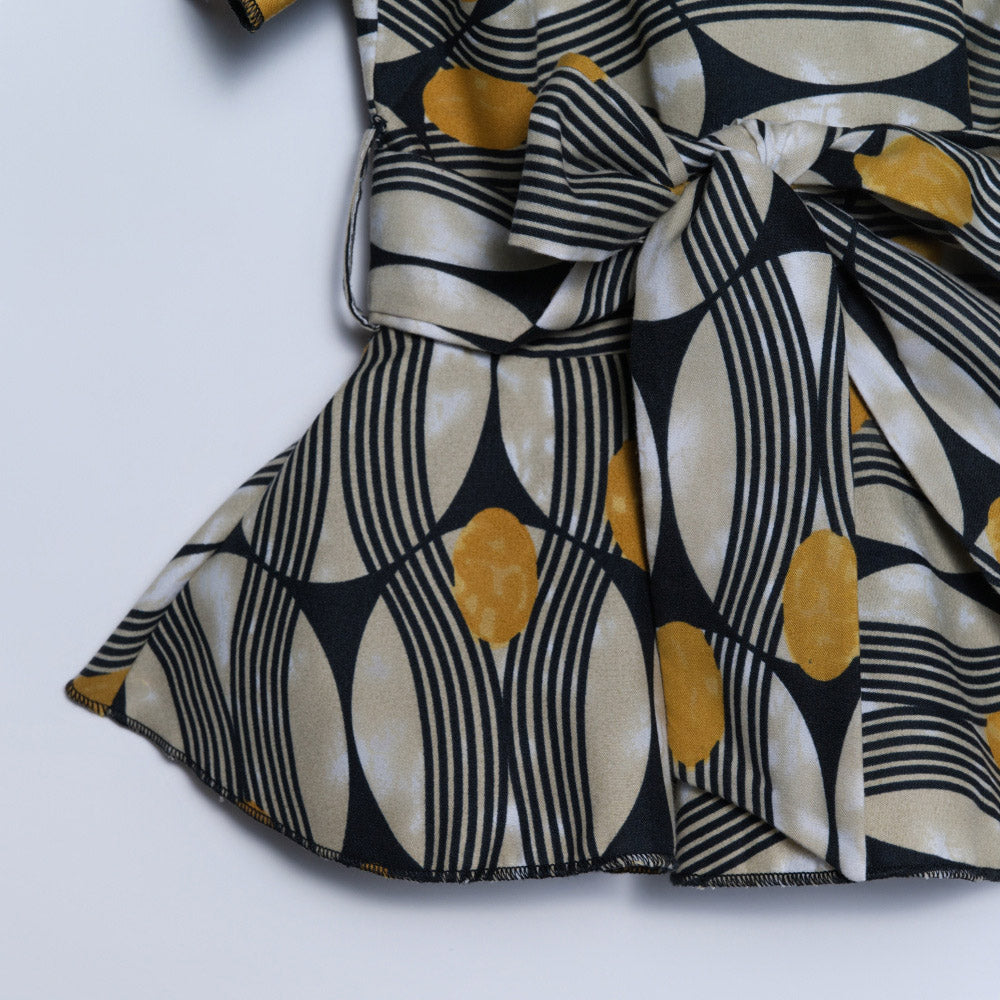 Girls Wax Print Top And Skirt Set
