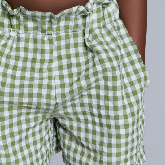 Chartreuse Girls Top And Shorts Set