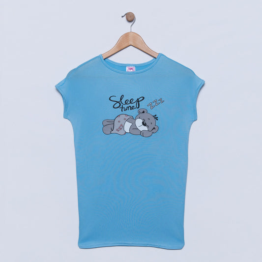 Girls Blue Pyjama Sleep Shirt