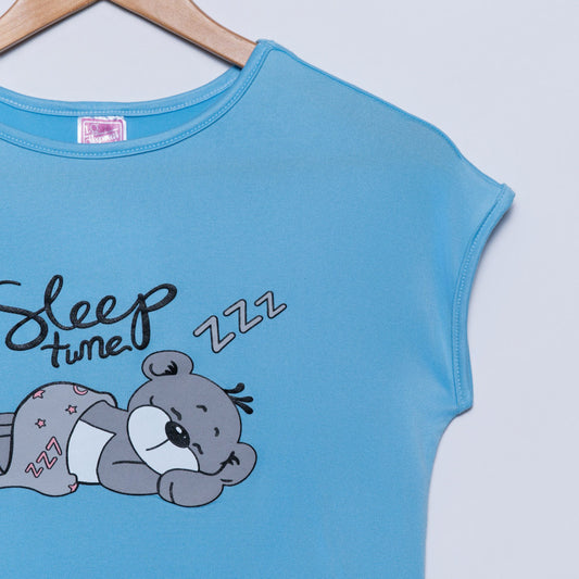 Girls Blue Pyjama Sleep Shirt