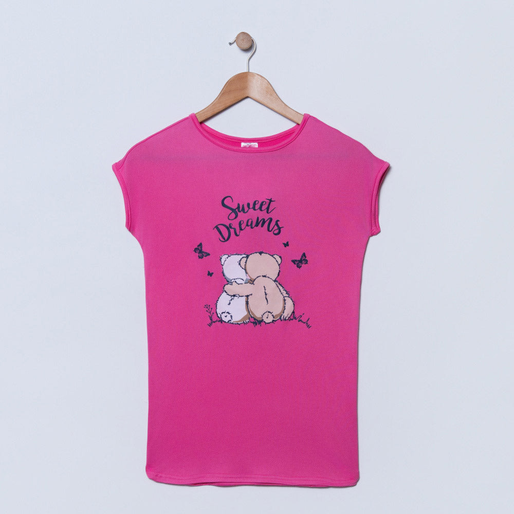 Girls Cerise Pyjama Sleep Shirt