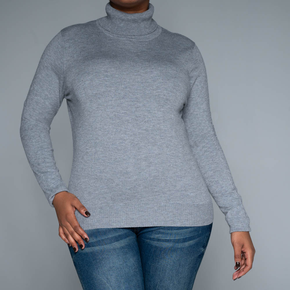 Grey Plain Poloneck