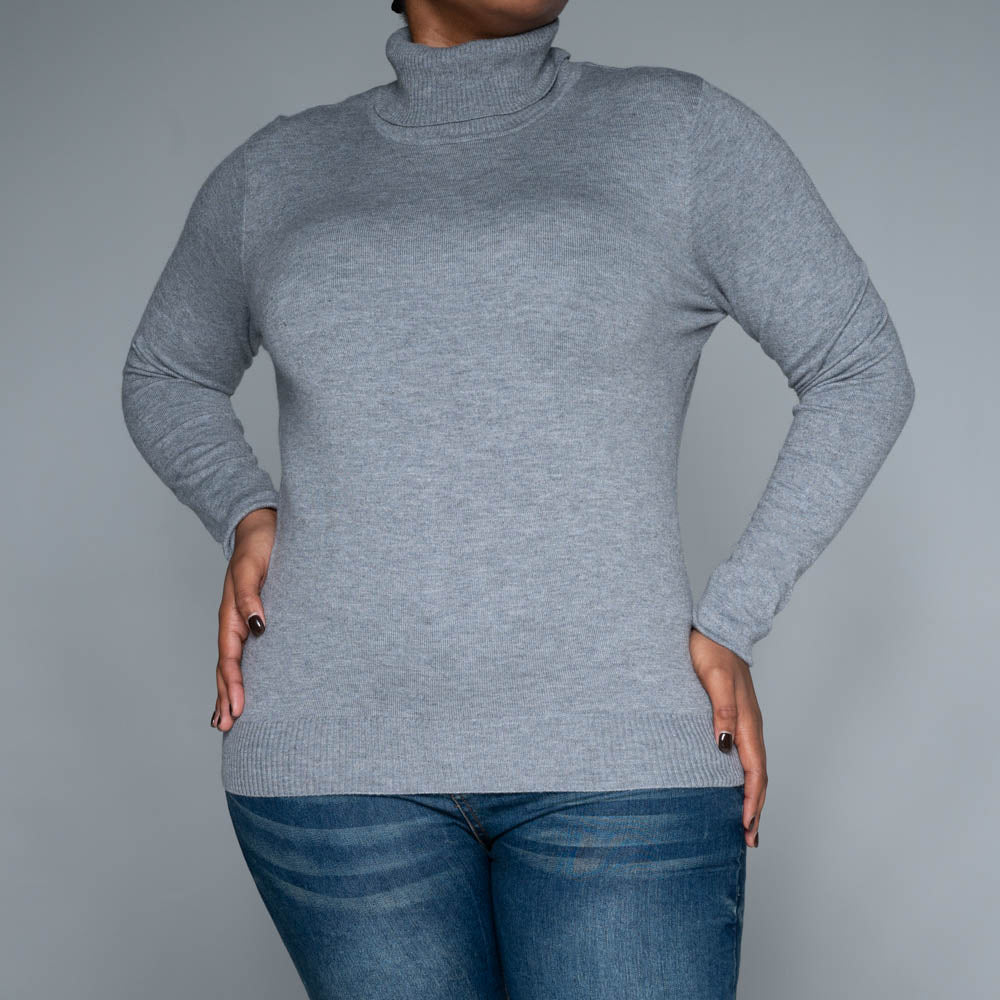 Grey Plain Poloneck
