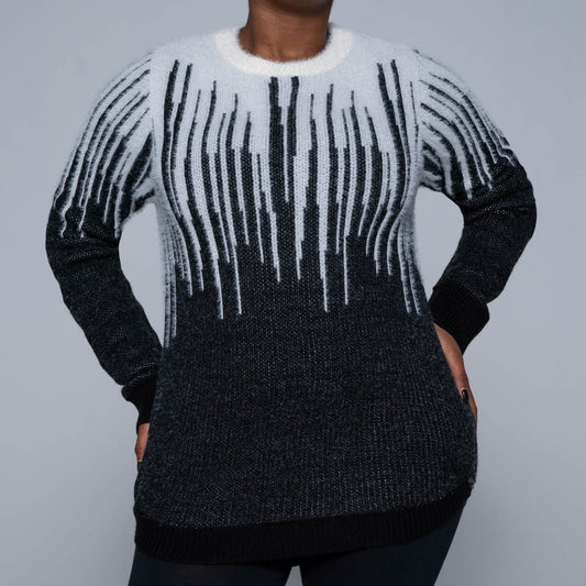 Black Acrylic Feather Jumper