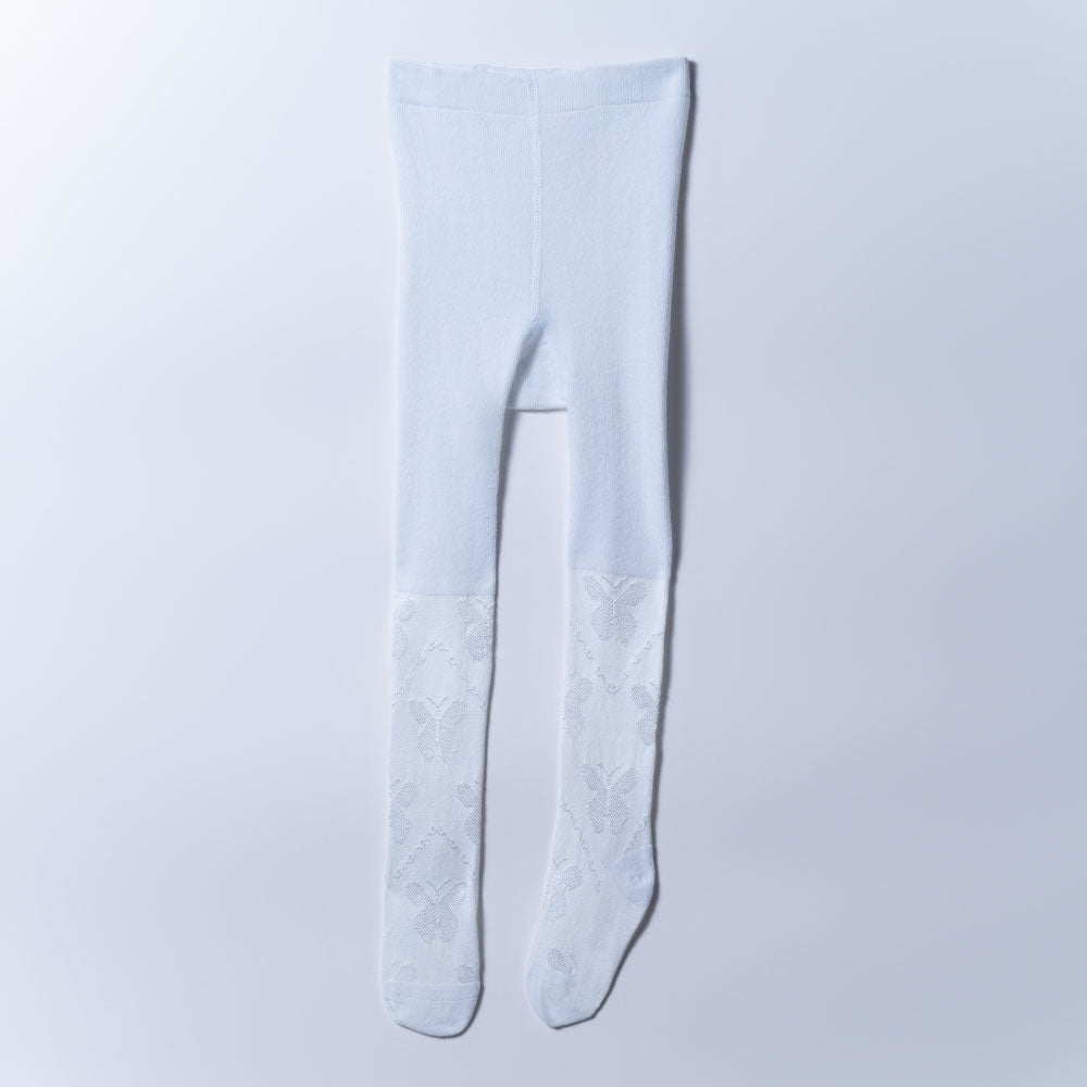 Girls White Party Leggings