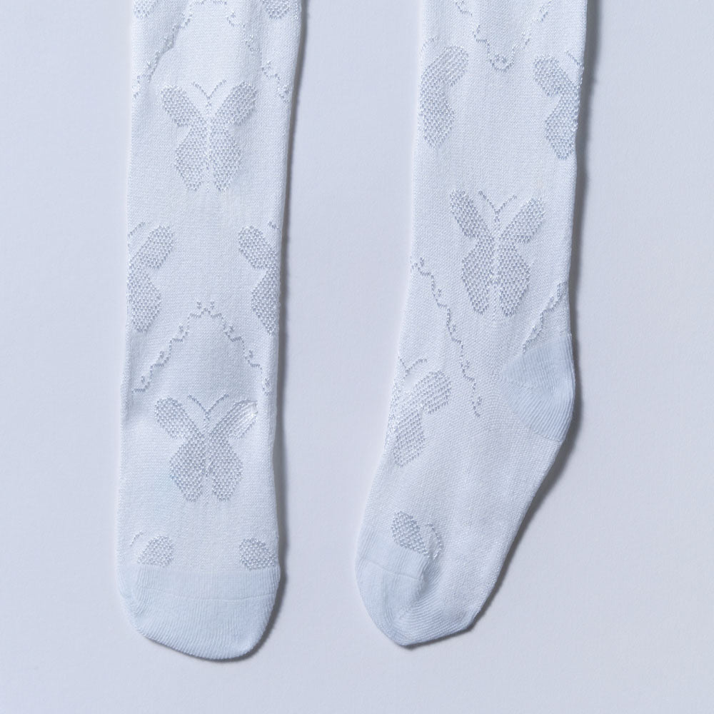 Girls White Party Leggings