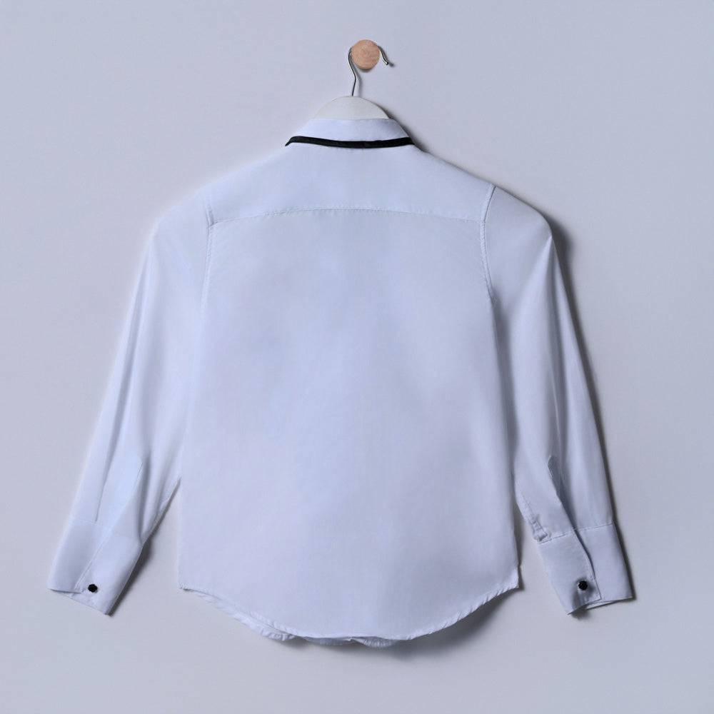 Boys Pintuck Bow Tie Shirt