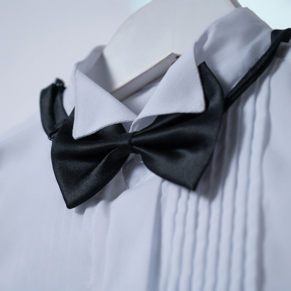 Boys Pintuck Bow Tie Shirt