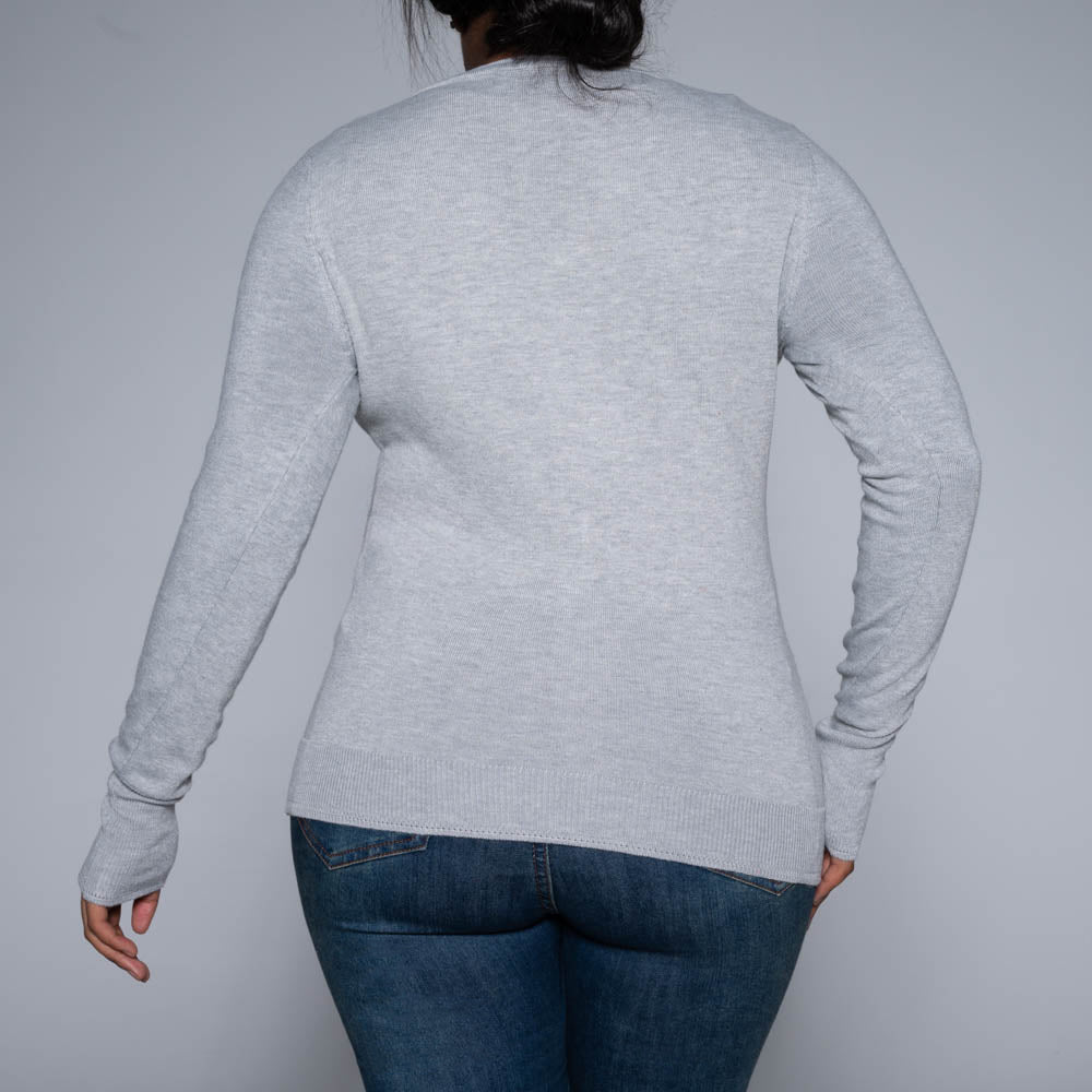 Grey Long Sleeve Cardigan