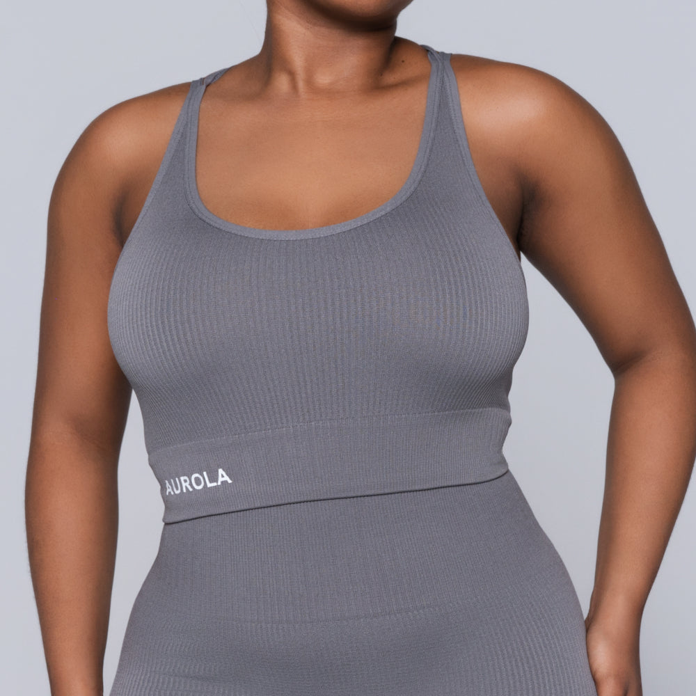 Grey Active Wear Gym Top