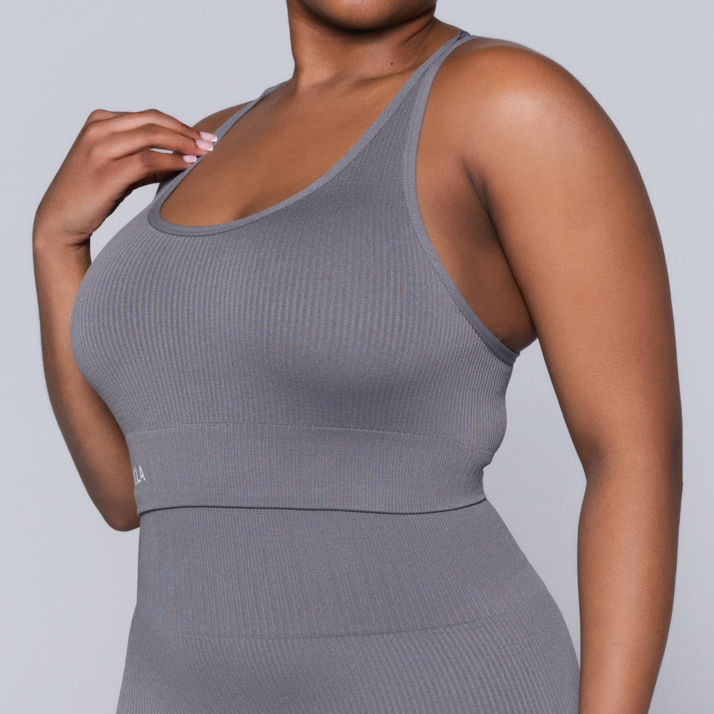 Grey Active Wear Gym Top