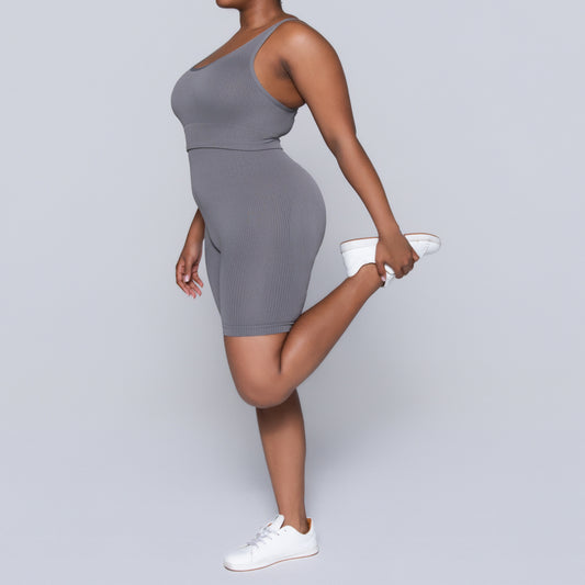 Grey Active Wear Gym Top