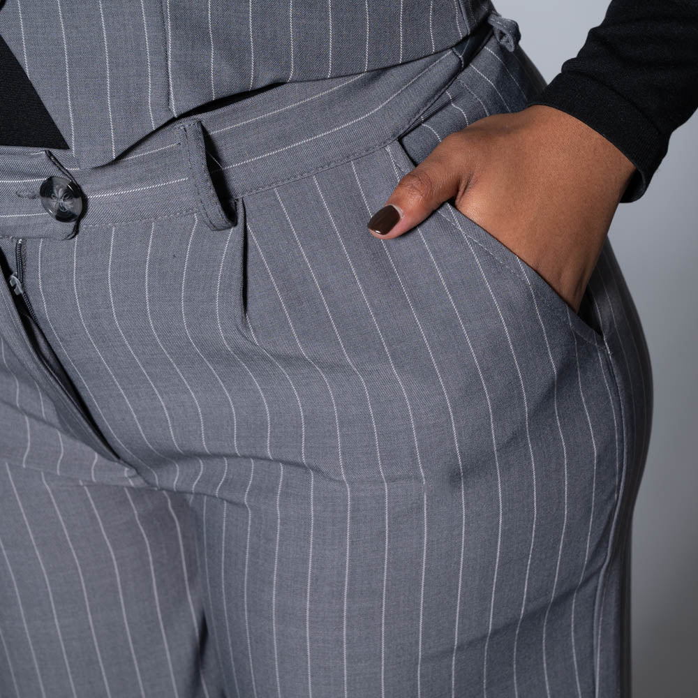 Grey Stripe Suit Waistcoat