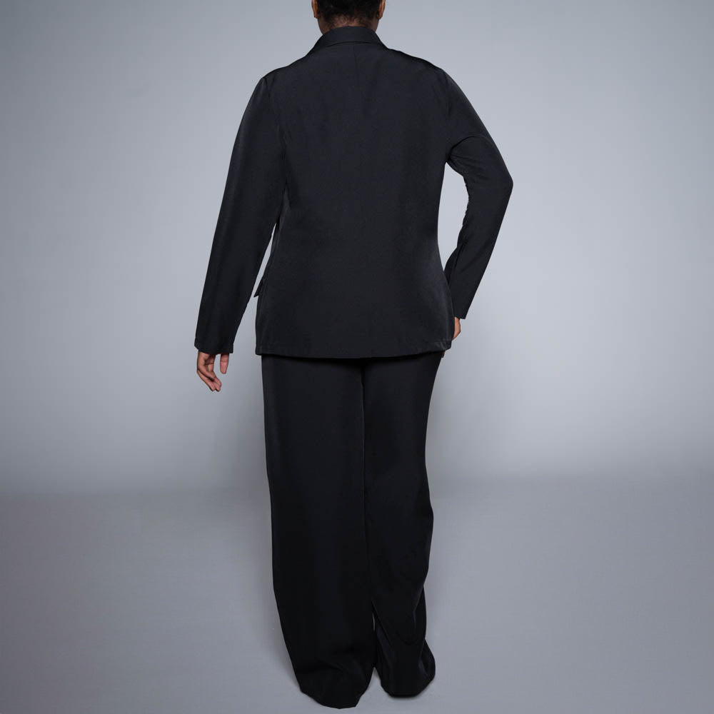 Black Long Sleeve Suit Jacket