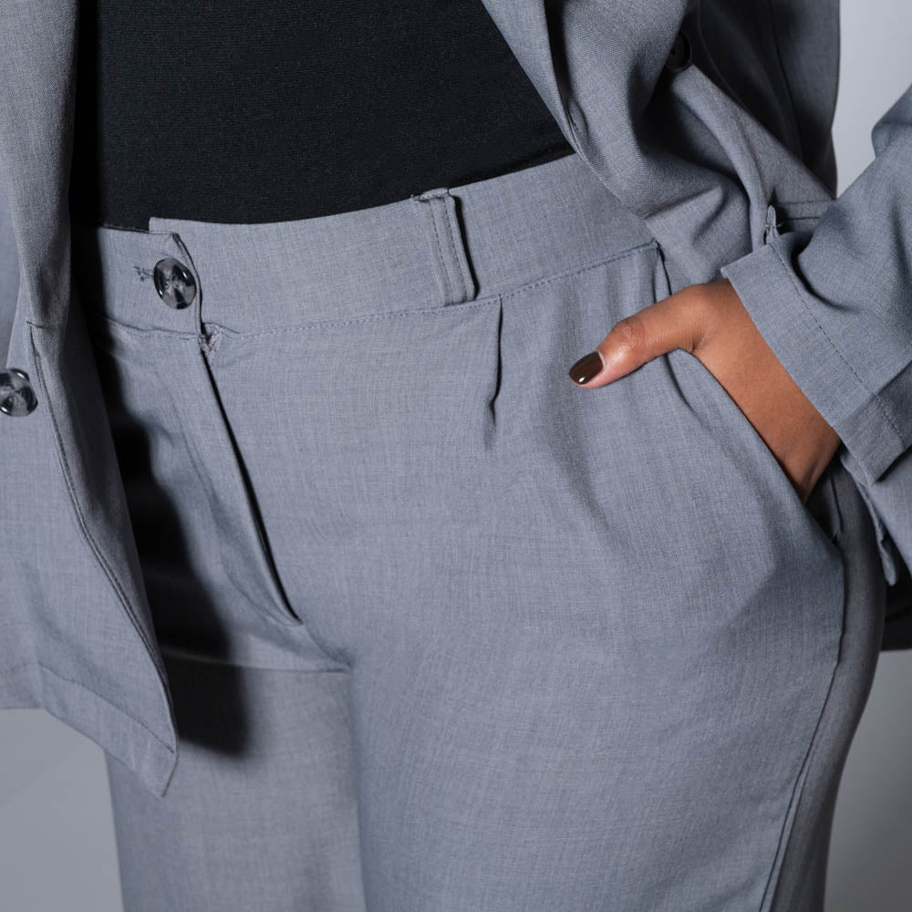 Grey Slax Suit Pants