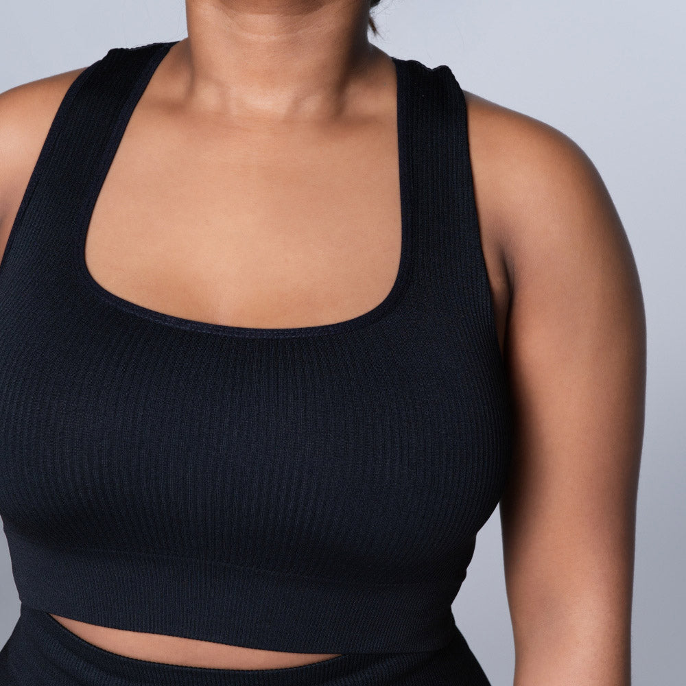 Ladies Black Gym Top