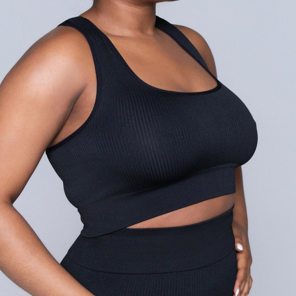 Ladies Black Gym Top