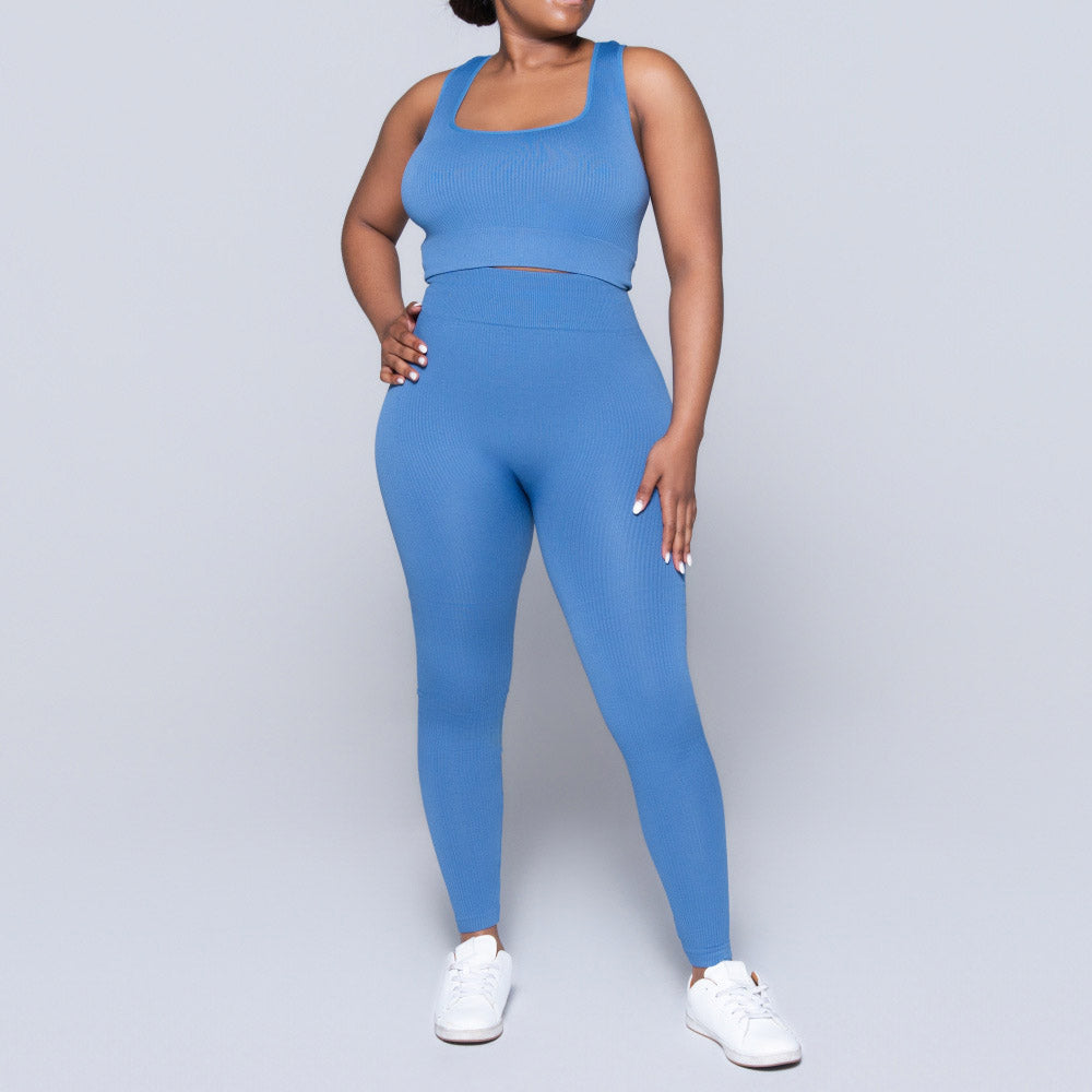 Ladies Light Blue Gym Top