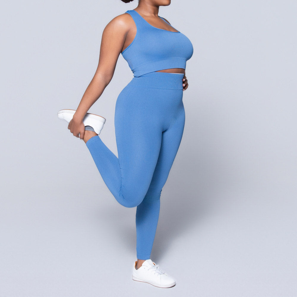 Ladies Light Blue Gym Top