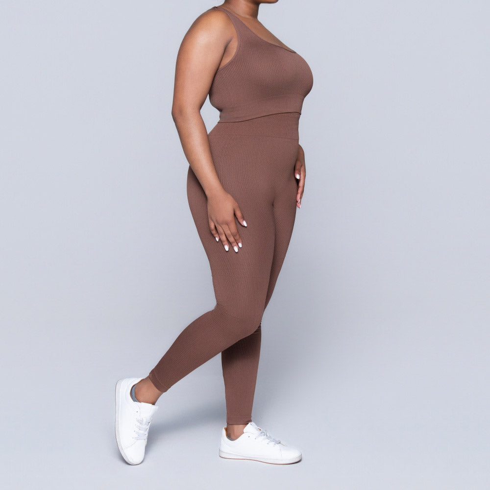 Ladies Brown Gym Top