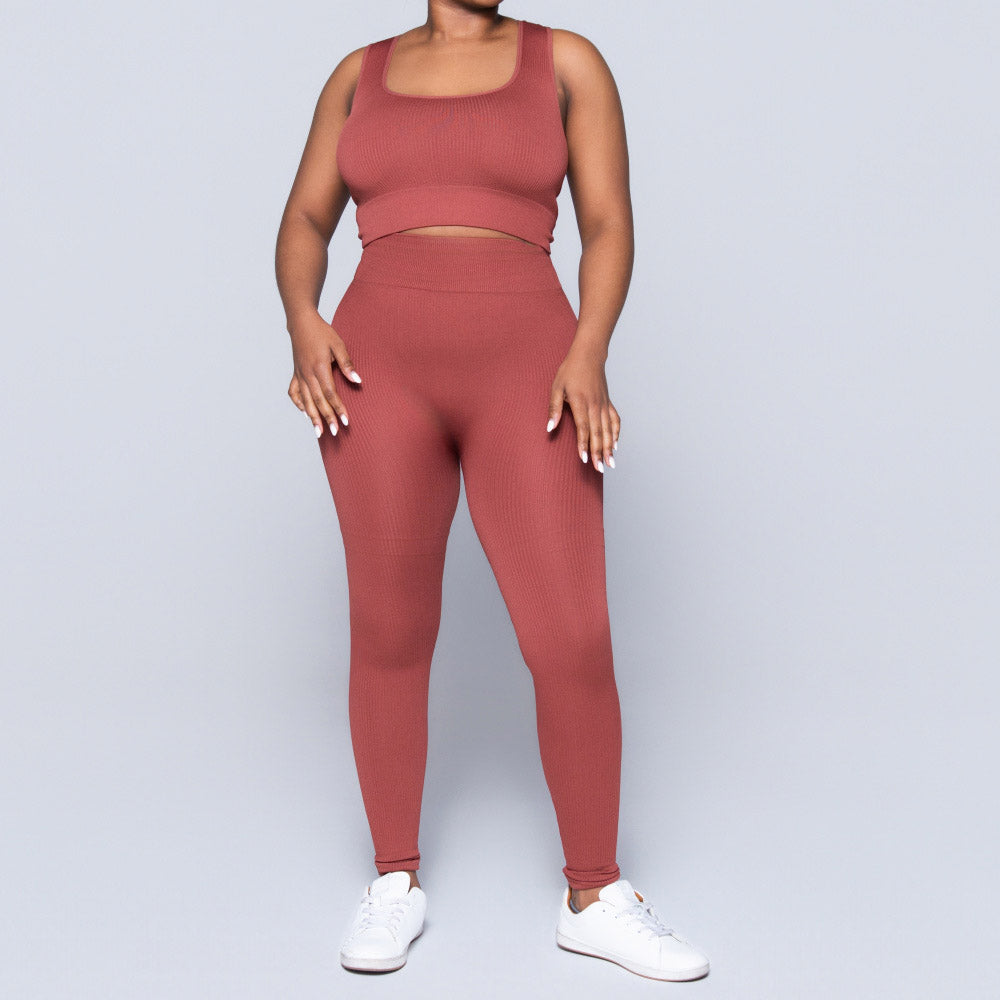 Ladies Rust Gym Top