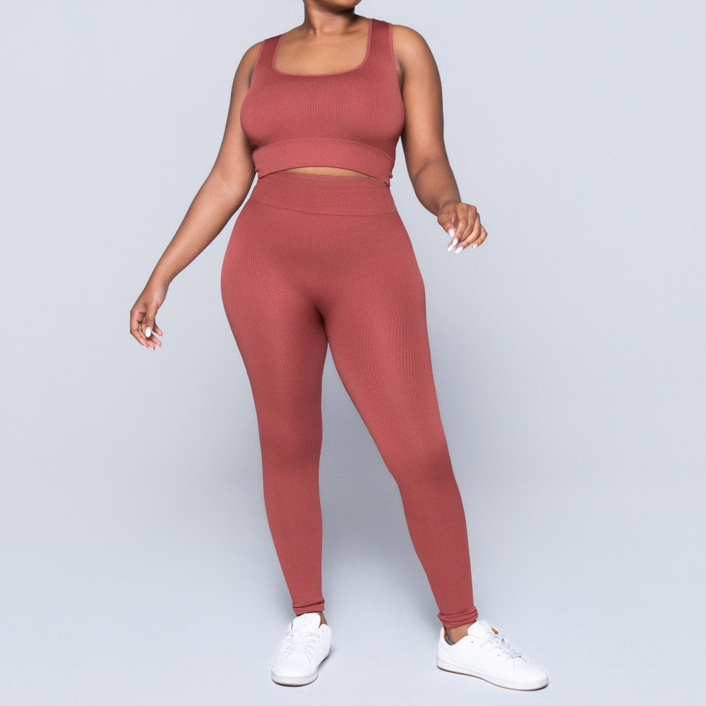 Ladies Rust Gym Top