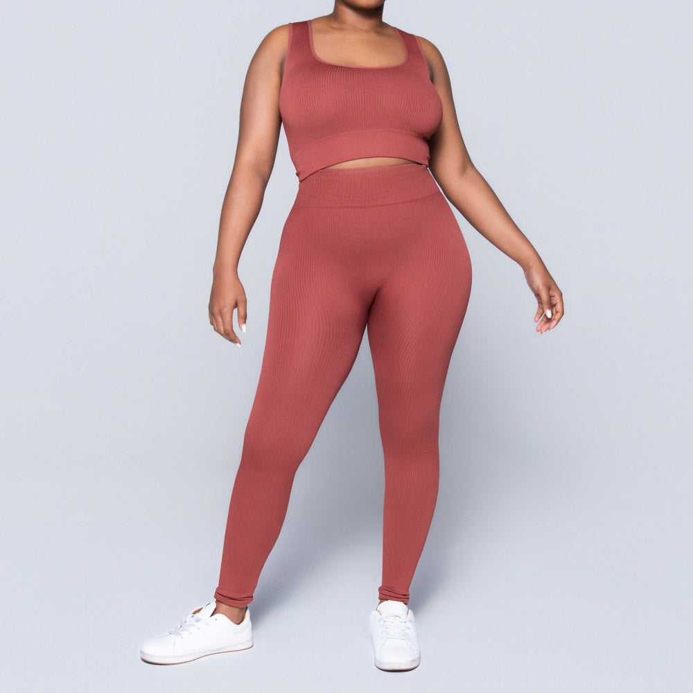 Ladies Rust Gym Top