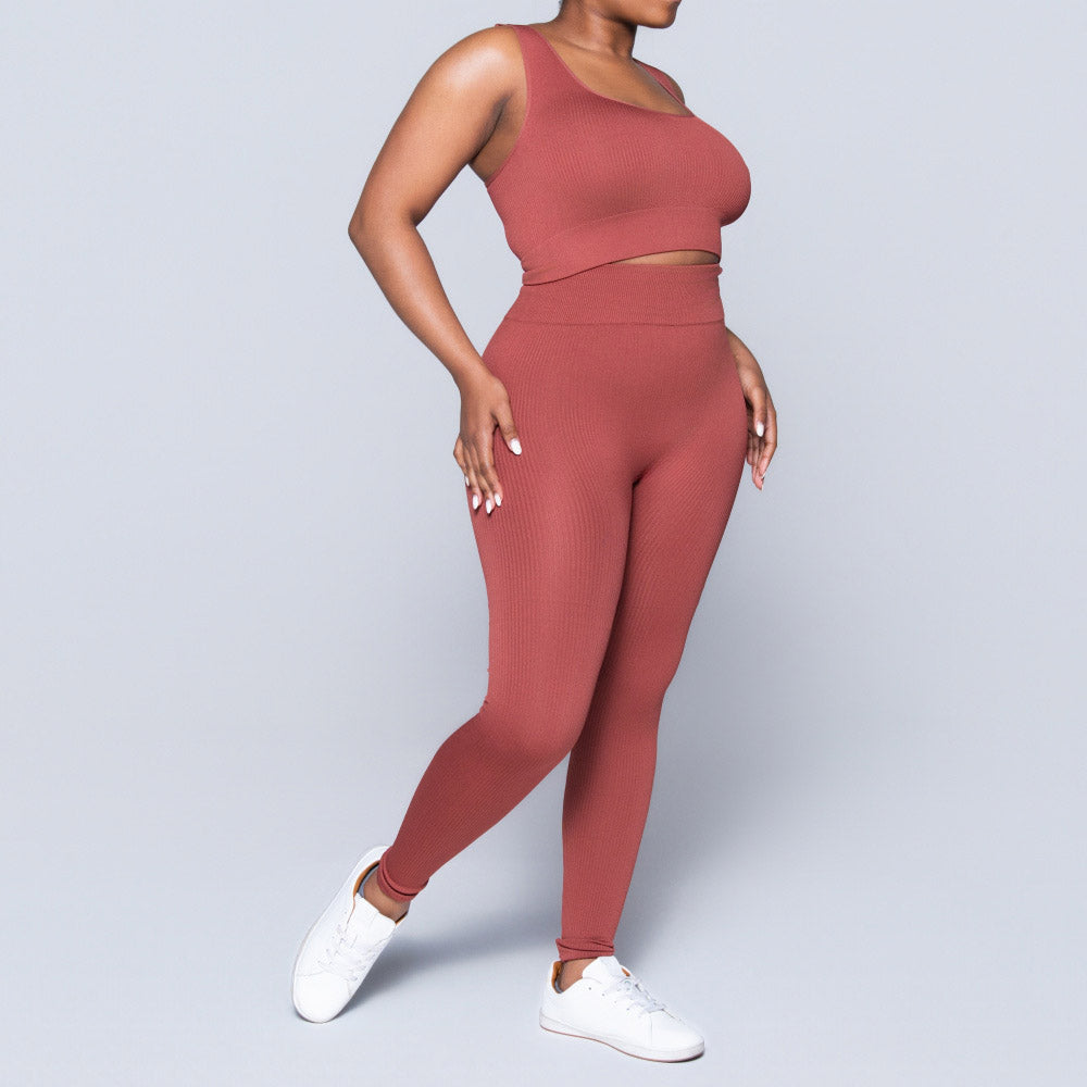 Ladies Rust Gym Top