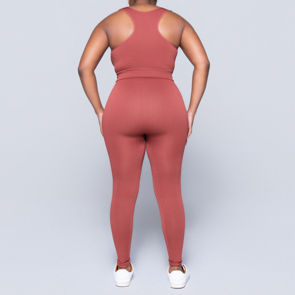 Ladies Rust Gym Top