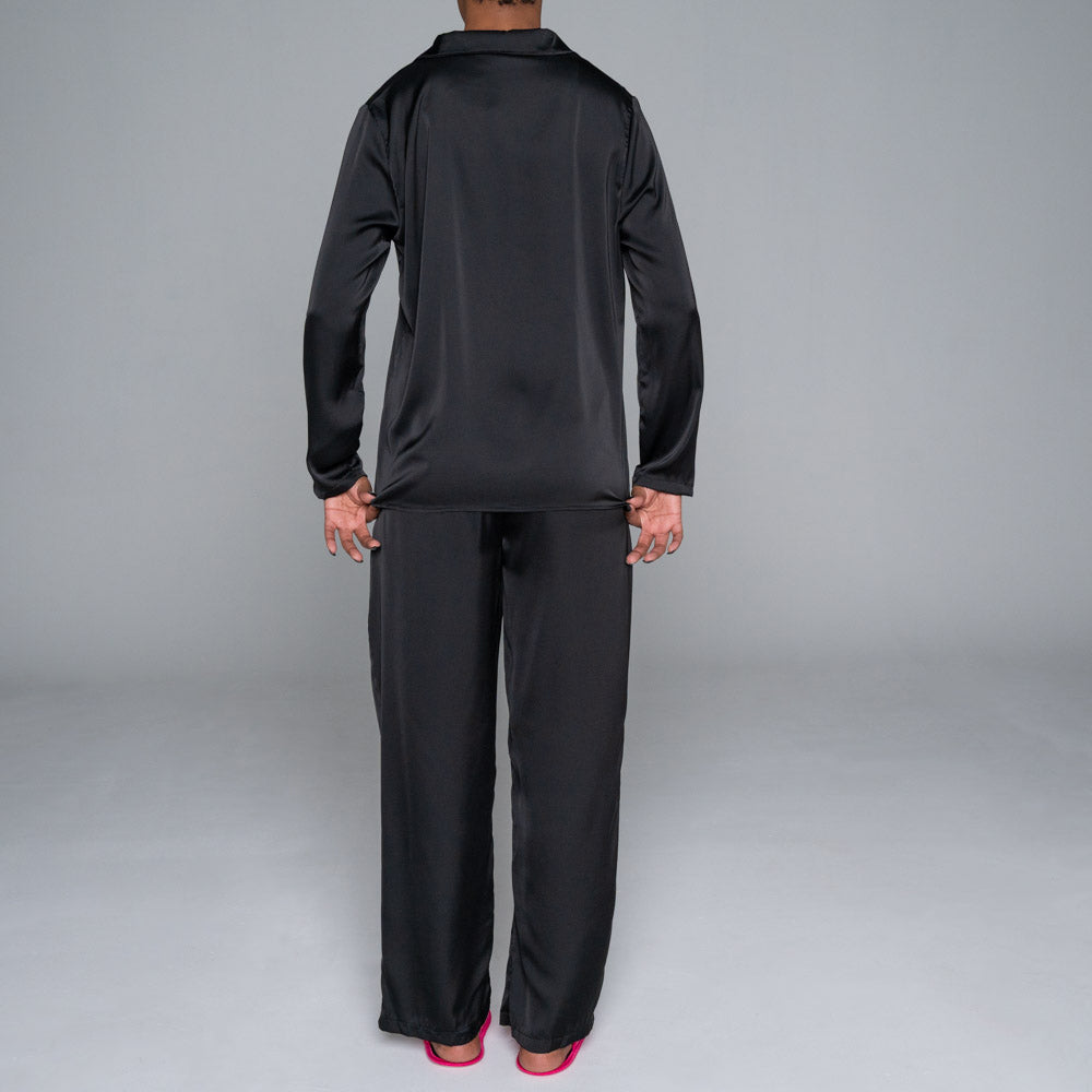 Black Satin Pyjamas