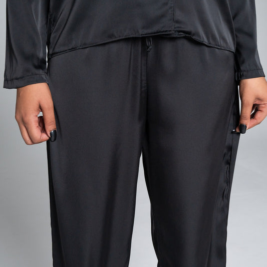 Black Satin Pyjamas