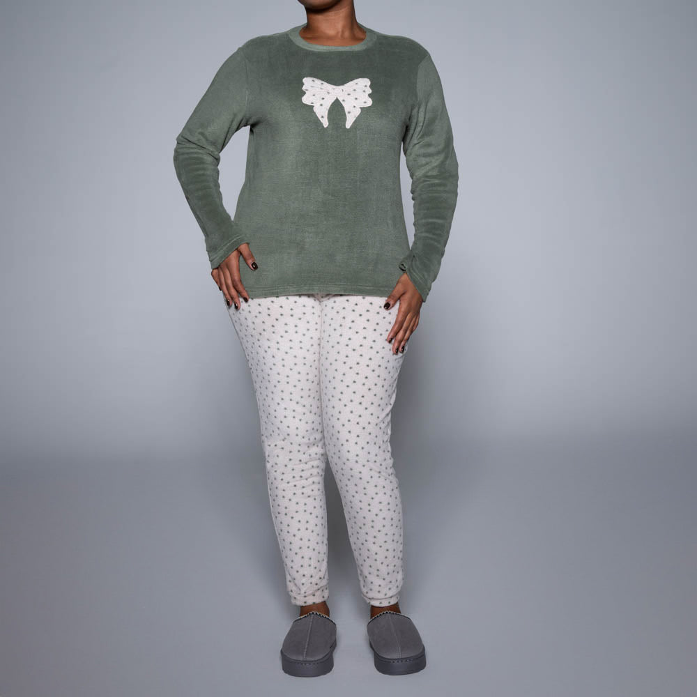 Plain And Printed Pyjamas Set
