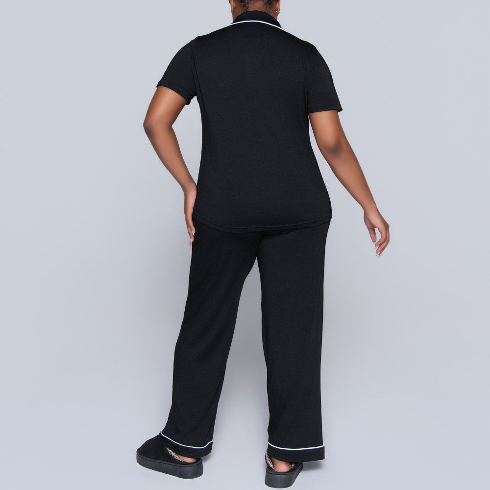 Short Sleeve Button Down Pyjama Set