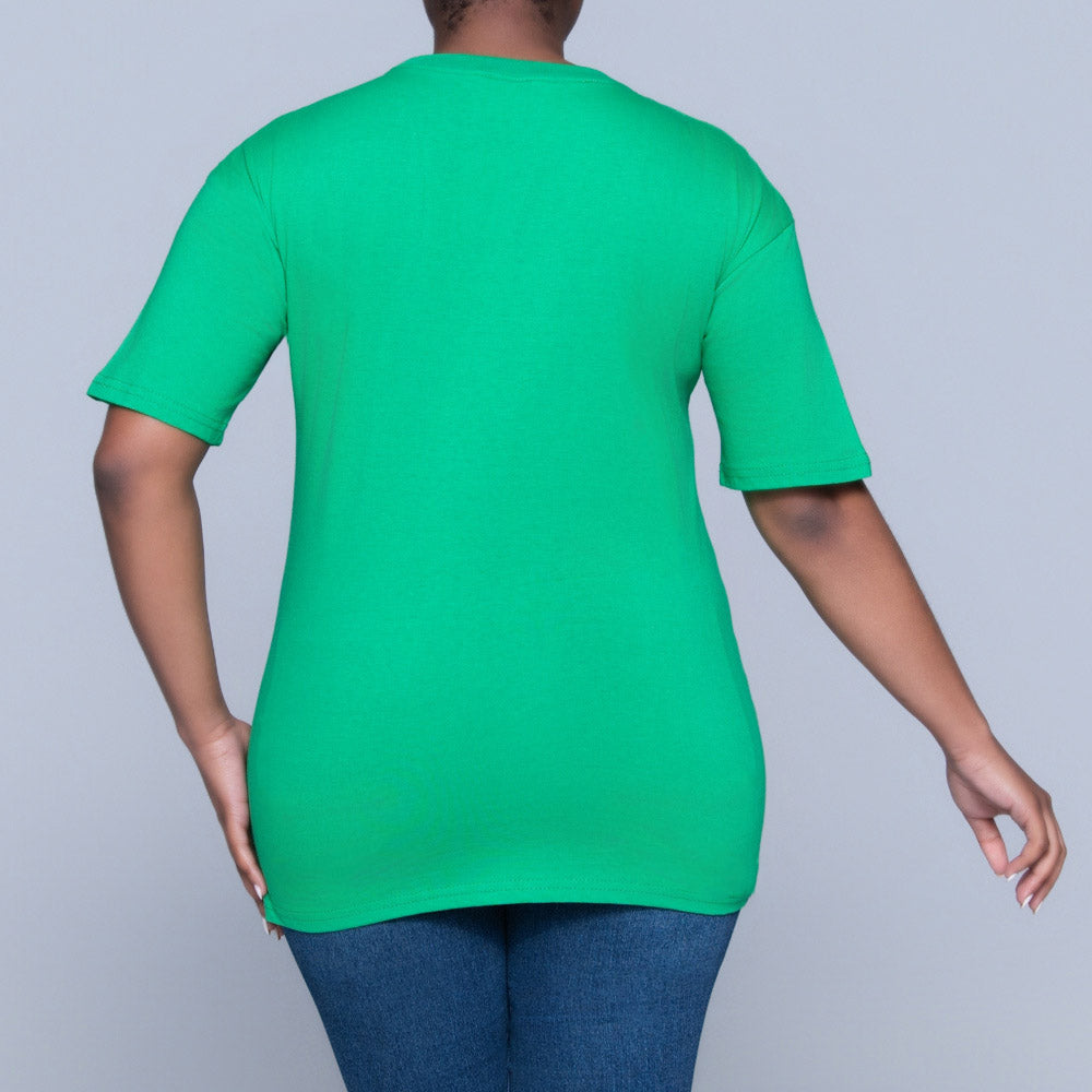 Emerald Statement Print Oversized Tee
