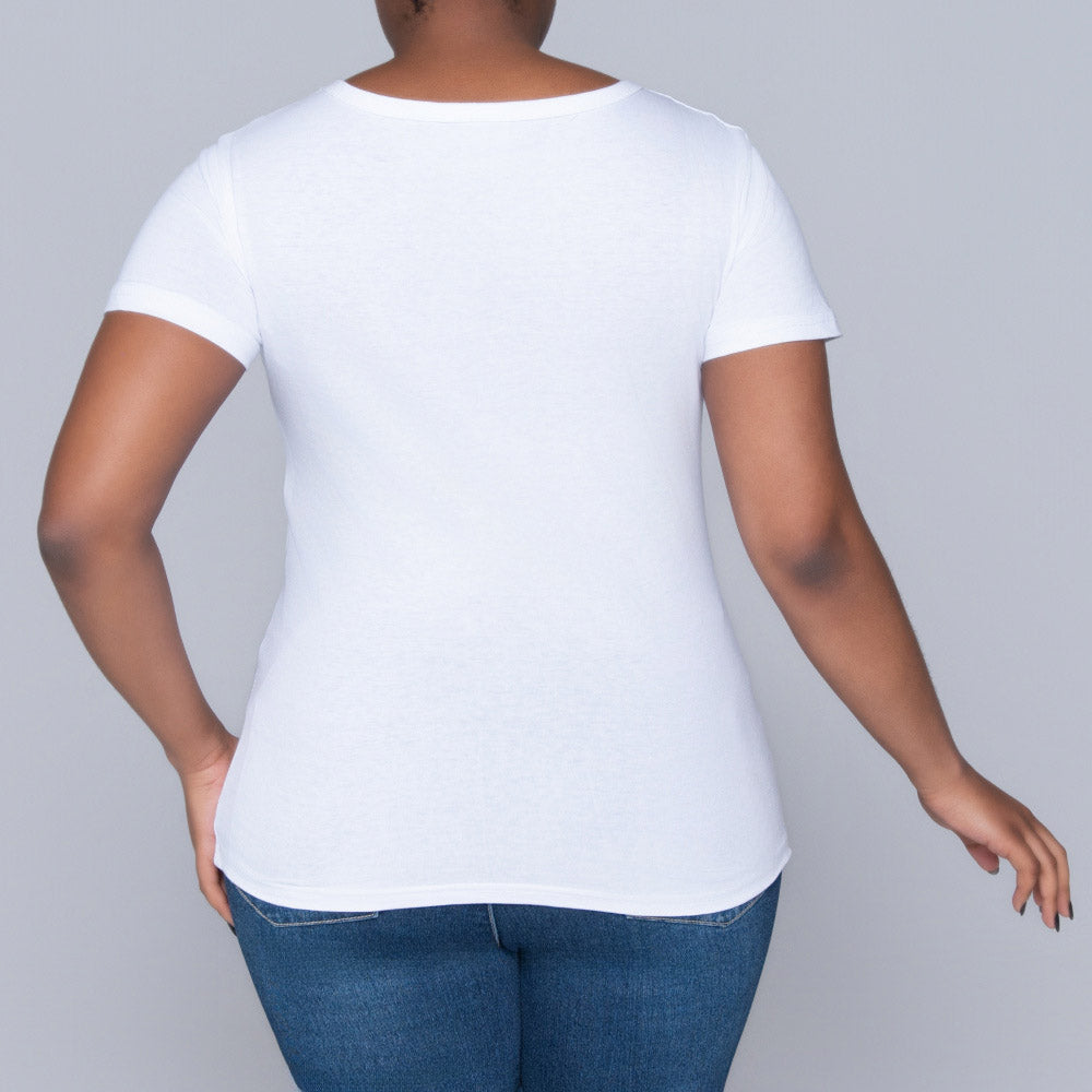 White Handbag Print Top