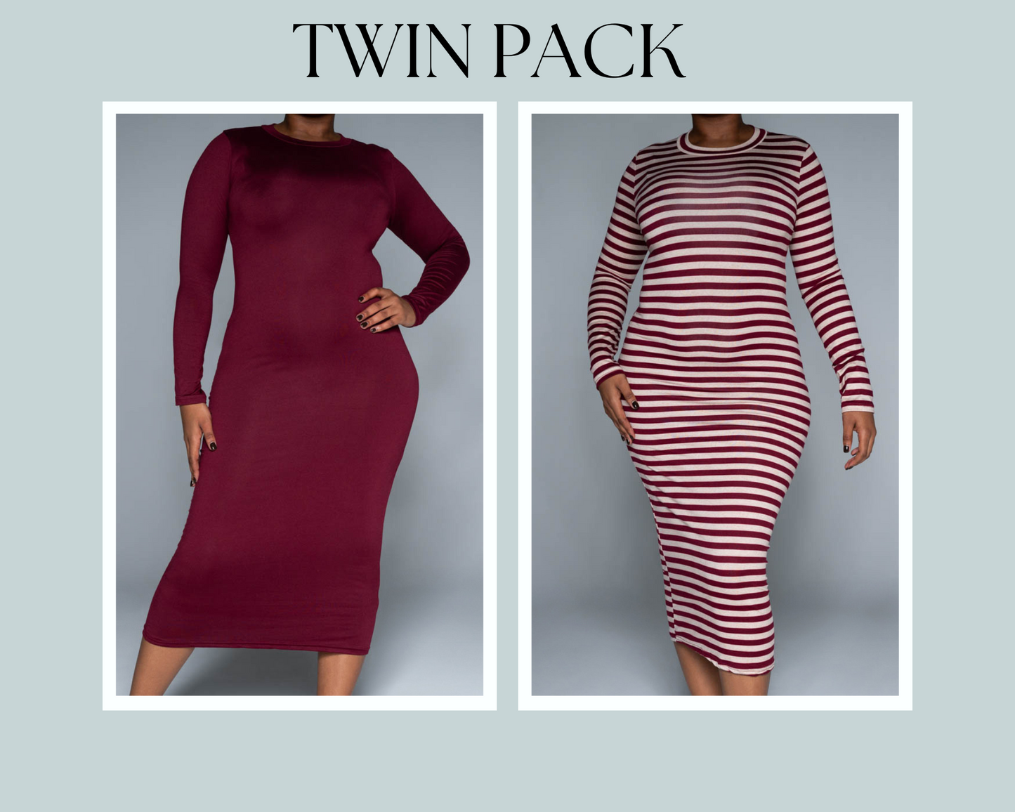 Twin Pack Burgundy Dress