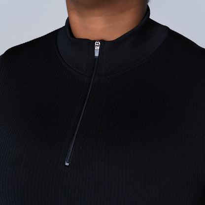 Black Zip Detail Gym Top